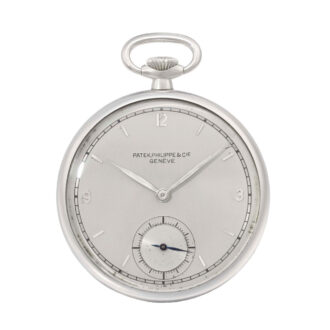 Swiss stainless steel open faced lever pocket watch Circa 1948