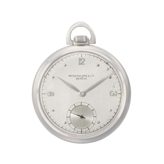 Swiss stainless steel open faced lever dress watch Circa 1942 Swiss stainless steel open faced lever dress watch Circa 1942