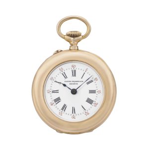 Swiss rose gold open faced lever pendant watch Circa 1894