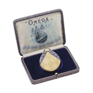 Swiss gold and enamel Art Deco lever dress watch Circa 1933