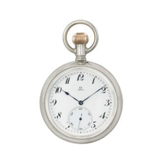 Rare Swiss stainless steel open faced deck watch Circa 1919