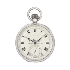 Rare Swiss deck watch with Guillaume balance Circa 1925