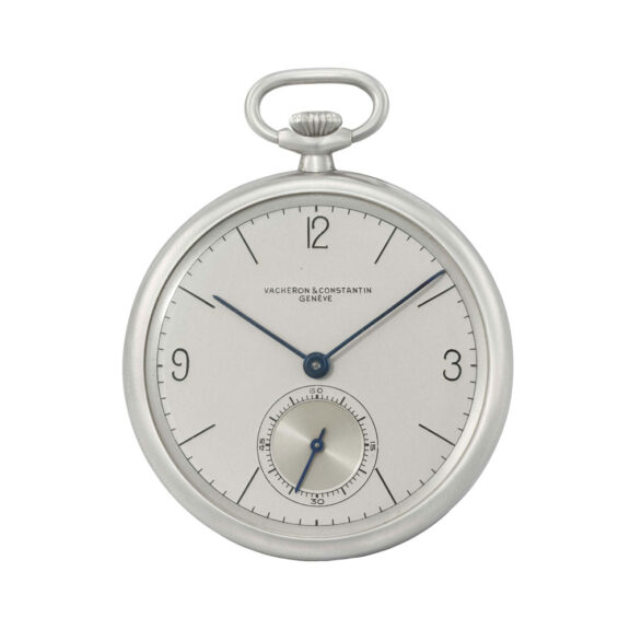 Fine Swiss stainless steel open faced dress watch Circa 1939