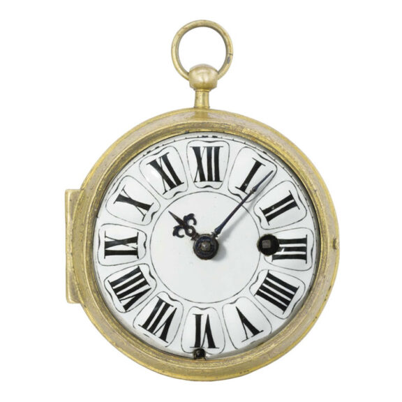 French gilt metal open faced oignon verge watch Circa 1700