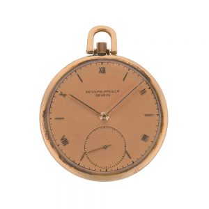 Swiss 18k rose gold open faced keyless lever watch Circa 1943