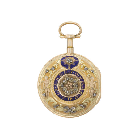 Highly rare double faced verge with chatelaine Circa 1790 Highly rare double faced verge with chatelaine Circa 1790