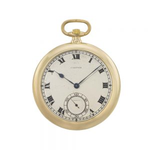 French 18 carat gold open faced dress watch Circa 1920