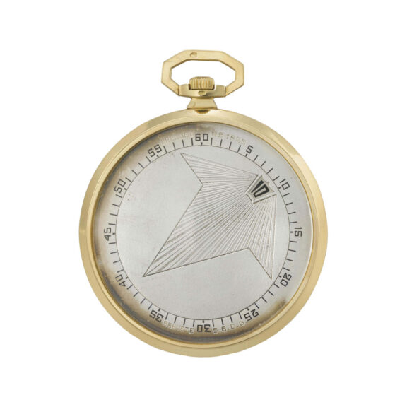 Swiss gold lever with jumping and wandering hour Circa 1928 Swiss gold lever with jumping and wandering hour Circa 1928