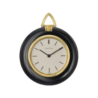 Unusual Swiss gold and black onyx dress watch Circa 1968