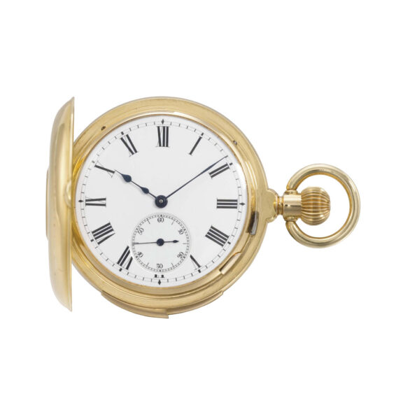 Small Swiss half hunting cased quarter repeater Circa 1900