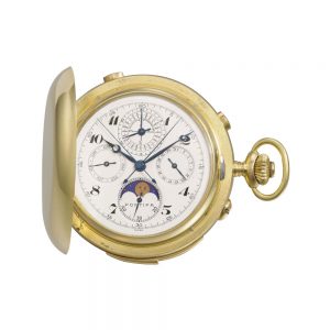 Fine and heavy Swiss 18k gold complicated watch Circa 1910