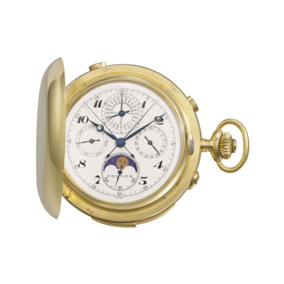 Fine and heavy Swiss 18k gold complicated watch Circa 1910