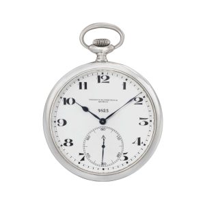 Swiss silver open faced keyless lever deck watch Circa 1943