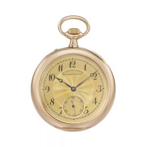 German rose gold open faced lever dress watch Circa 1910