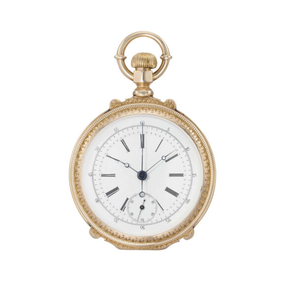 Swiss vari coloured gold open faced chronograph Circa 1881