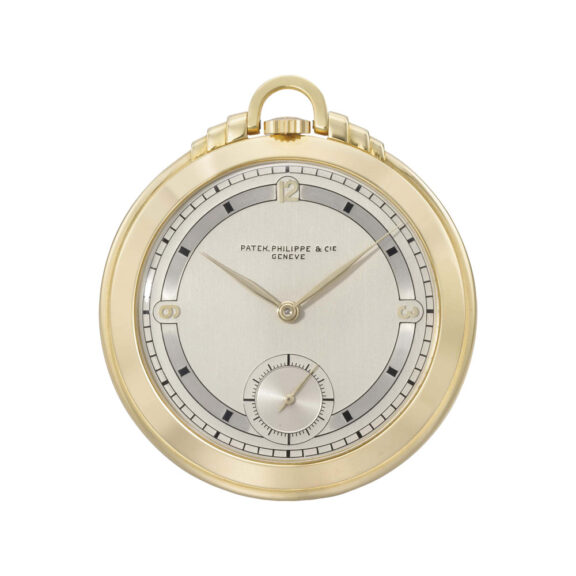 Fine, unusual Swiss gold open faced lever watch Circa 1938