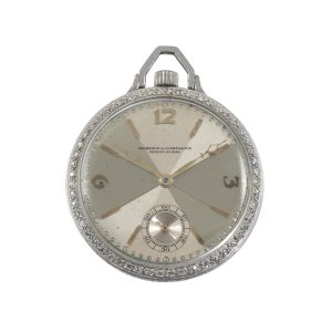 Swiss recased platinum, diamond set dress watch Circa 1920