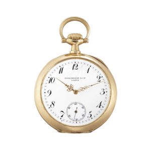 Early Swiss 18k gold open faced lever dress watch Circa 1903