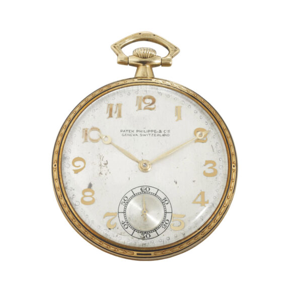 Swiss gold and enamel open faced dress watch Circa 1924