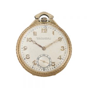 Swiss 14 carat gold open faced lever dress watch Circa 1927
