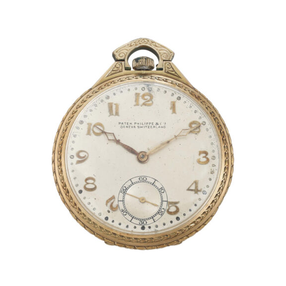 Swiss 14 carat gold open faced lever dress watch Circa 1927
