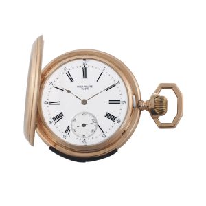 Swiss rose gold hunting cased minute repeater Circa 1885