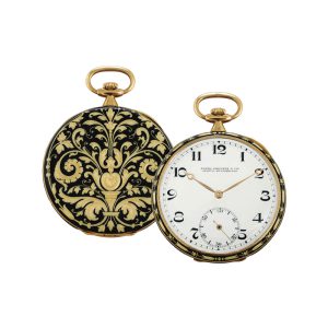 Fine and rare Swiss gold and enamel dress watch Circa 1920