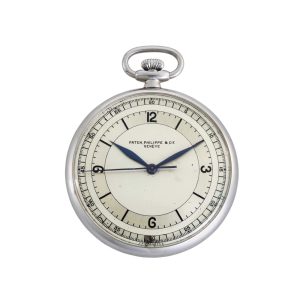 Swiss stainless steel lever with center seconds Circa 1929
