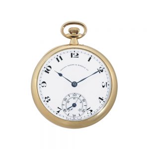 Fine, rare Swiss 18k gold lever with power reserve Circa 1919