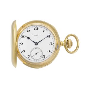 Swiss 18 carat gold hunting cased minute repeater Circa 1900