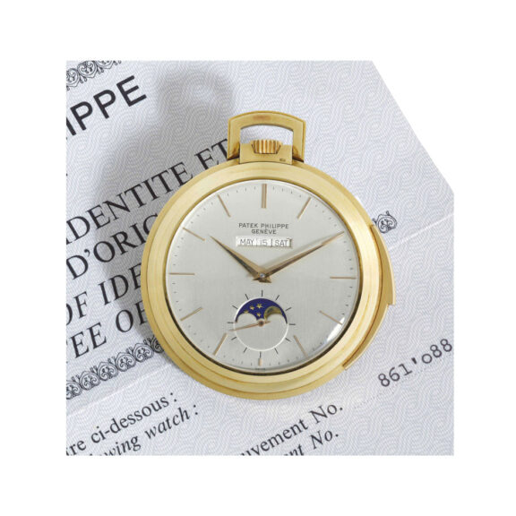 Fine and rare Swiss 18k gold complicated watch Circa 1947 Fine and rare Swiss 18k gold complicated watch Circa 1947