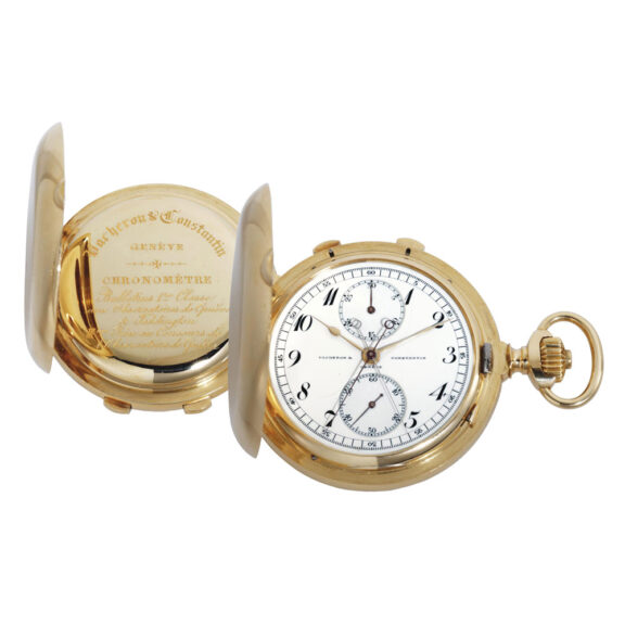 Swiss hunting cased split seconds chronograph Circa 1921