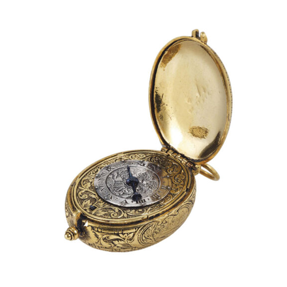 Rare and early American gilt brass verge watch Circa 1655