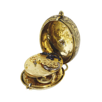 Rare and early American gilt brass verge watch Circa 1655