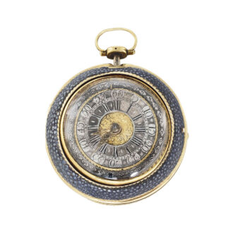 German gilt-metal quarter repeater with date Circa 1680