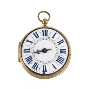 Rare, early French gilt-brass oignon verge watch Circa 1670