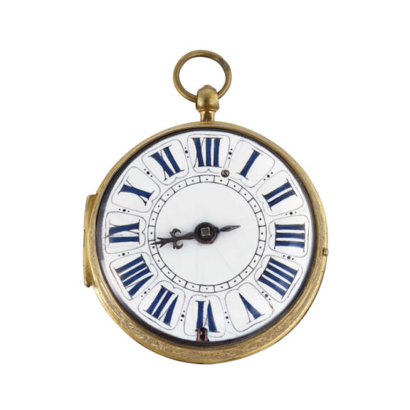 Rare, early French gilt-brass oignon verge watch Circa 1670