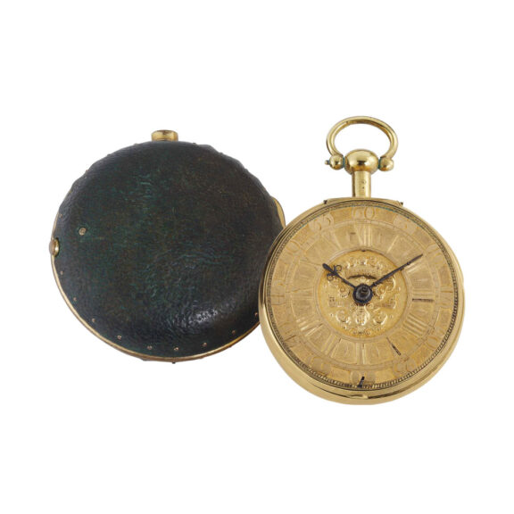 English 18 carat gold pair cased verge watch Circa 1710