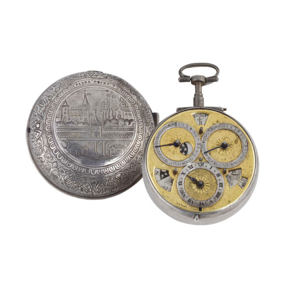 Rare and early Swiss pair cased astronomical verge Circa 1630