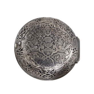 Oversized English open faced verge with alarm Circa 1725