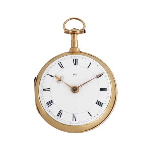 Rare English 18 carat gold open faced chronometer Circa 1795