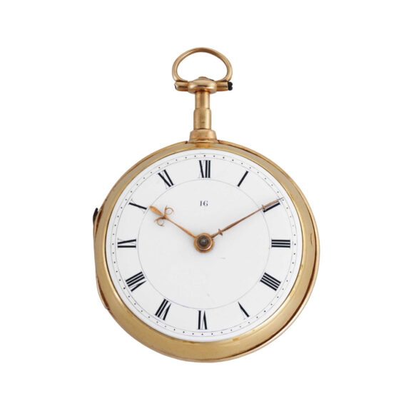 Rare English 18 carat gold open faced chronometer Circa 1795