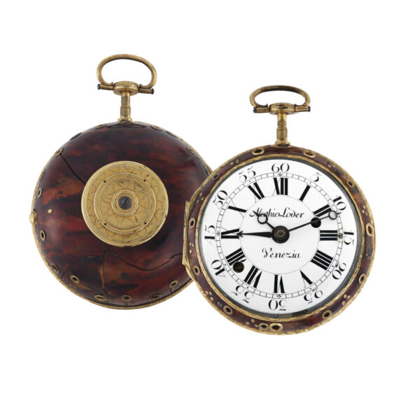Rare Italian gilt-brass and tortoiseshell repeater Circa 1715