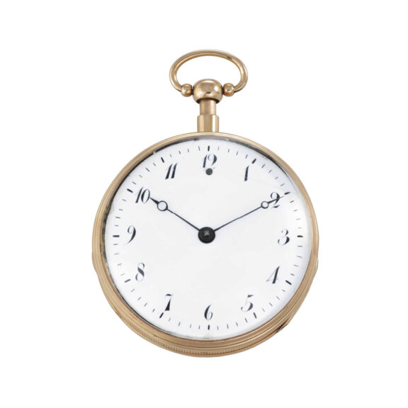 English gold open faced repeating musical watch Circa 1775