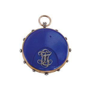 French gold, enamel, diamond set à tact cylinder Circa 1803