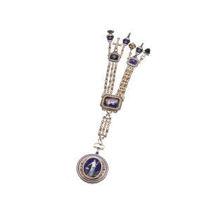 French open faced verge wacth with chatelaine Circa 1795