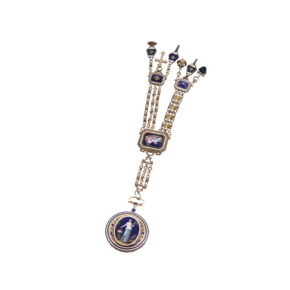 French open faced verge wacth with chatelaine Circa 1795