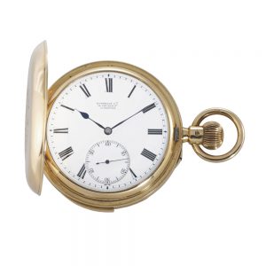English 18k gold hunting cased minute repeater Circa 1900