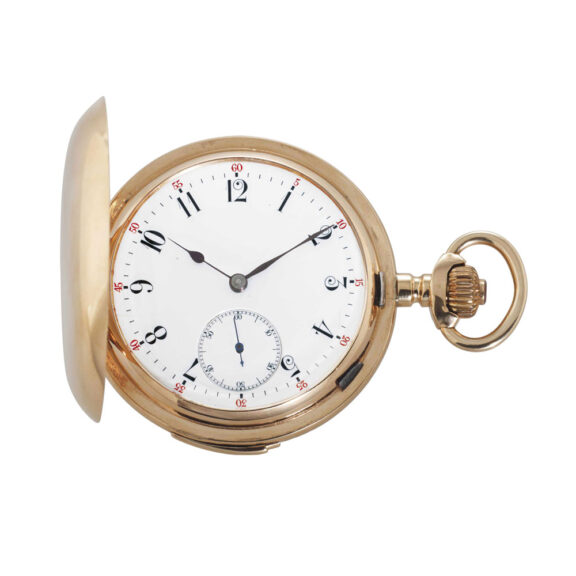 Swiss gold minute repeating full hunter with carillon Circa 1890