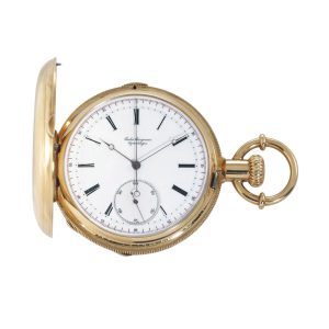Danish chronograph with patented bow setting Circa 1880